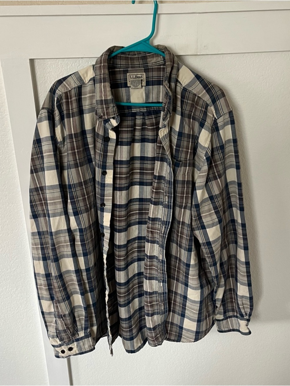 L.L. Bean Men's XL Tall Flannel Button-down Shirt.